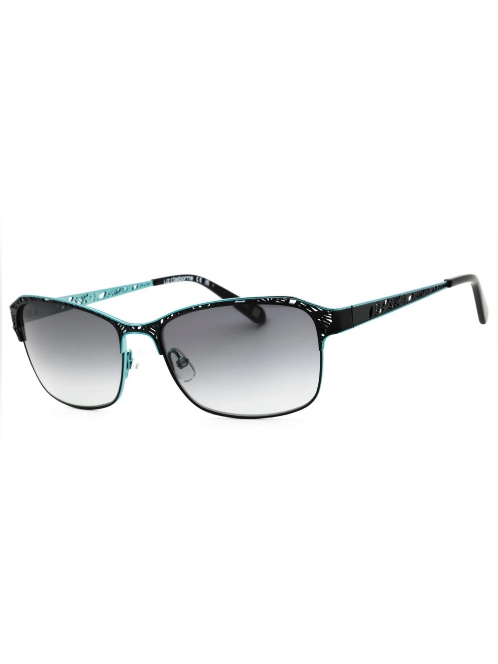 New Liz Claiborne L577/S 0ETJ9O Black & Teal Grey Gradient Lens Sunglasses